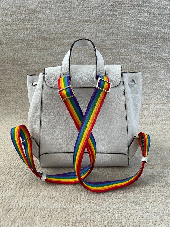 Kate Spade Darcy Flap Pride Rainbow Pebbled Leather Backpack main image 4